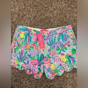Lilly Pulitzer Women's High Waist Floral Shorts - Pink, Green, Blue